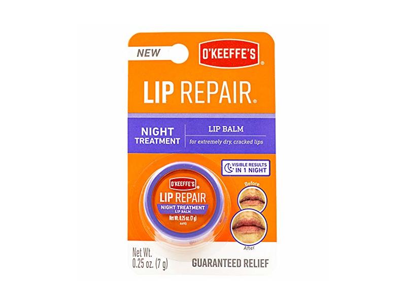 O'Keeffe's Lip Repair Lip Balm, Night Treatment, 0.25 oz/7 g