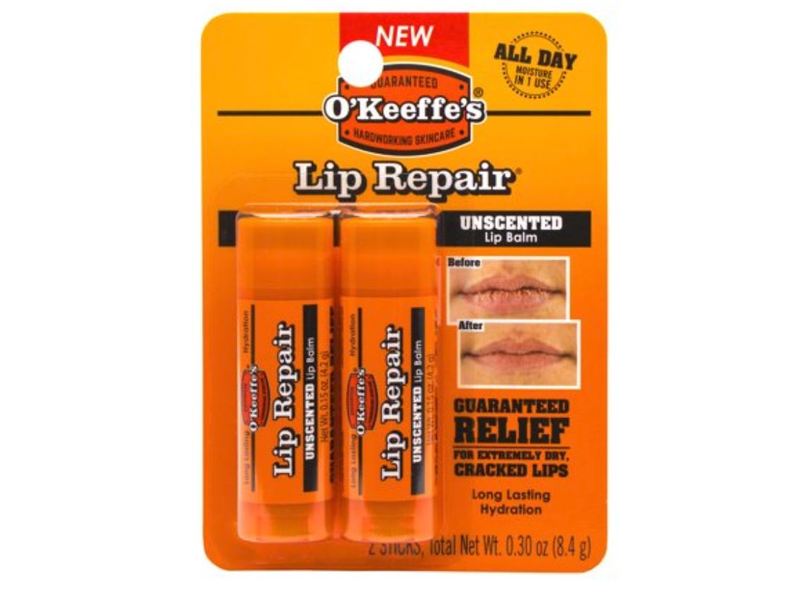 O'Keeffe's Lip Repair, Unscented, 0.30 oz (Pack of 2)