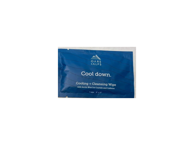 Oars + Alps Cooling + Cleansing Wipes, Cool Down, 1 Count