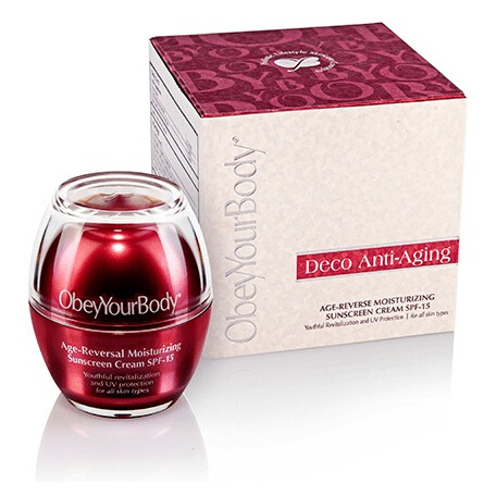 DECO COLLECTION AGE-REVERSE MOISTURIZING SUNSCREEN CREAM SPF-15