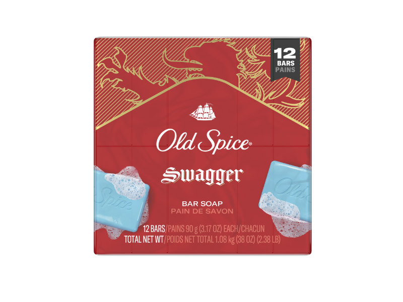 Old Spice Swagger Bar Soap, 3.17 oz/90 g, 12 Count