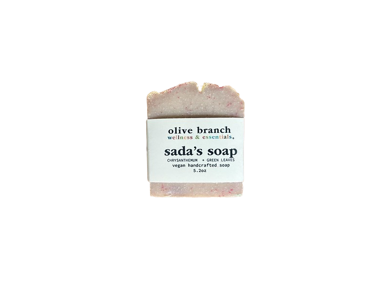 Olive Branch Sada's Bar Soap, Chrysanthemum + Green Leaves, 5.2 oz