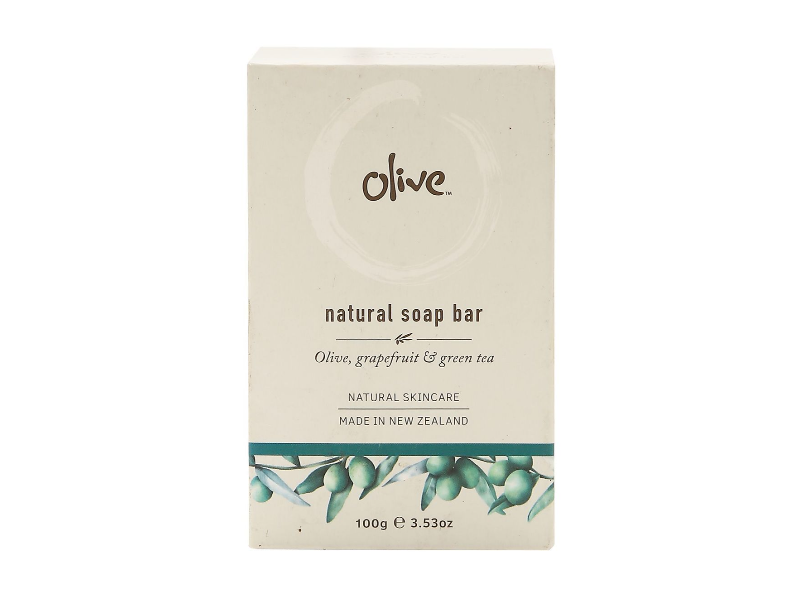 Olive Natural Soap Bar, Olive, Grapefruit & Green Tea, 3.53 oz/100 g
