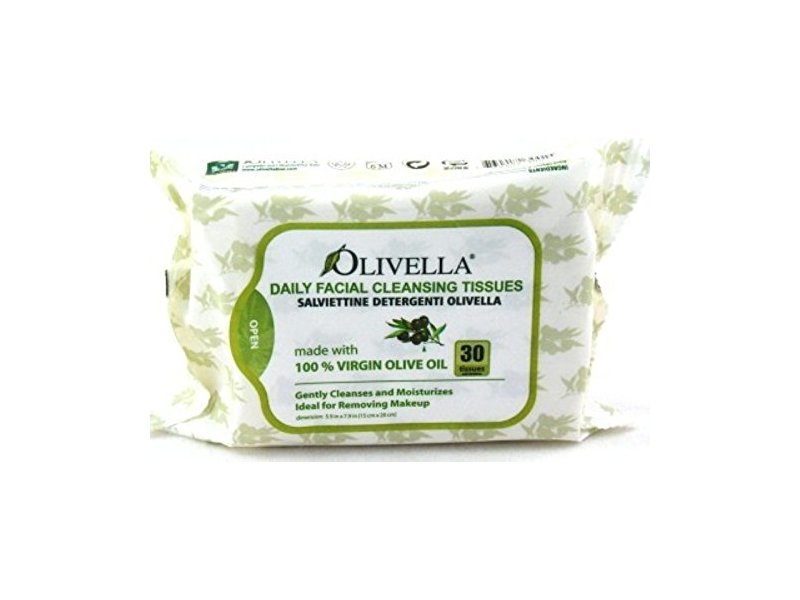Olivella Cleansing Tissues, 30 Count