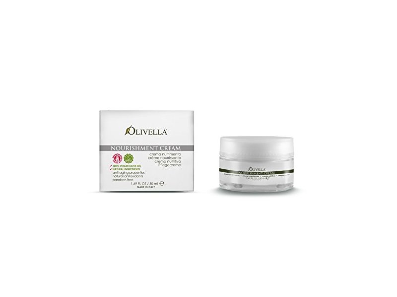 OLIVELLA Nourishment Face Cream, Olive, 1.69 Fluid Ounce