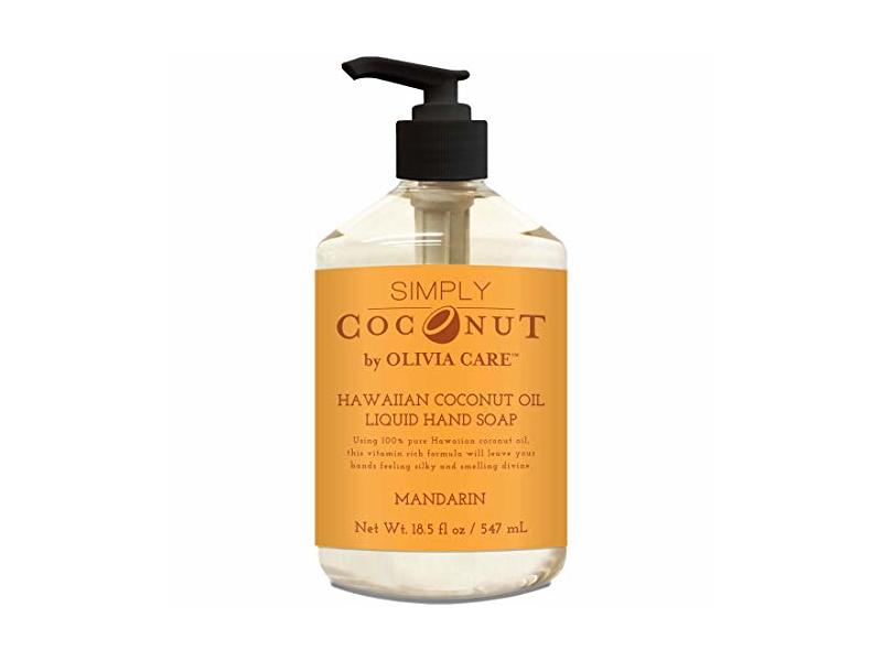 Olivia Care Simply Liquid Hand Soap, Mandarin, Hawailan Coconut Oil, 18.5 fl oz/547 mL