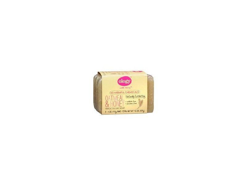 Ology Triple Milled Soap Bars, Oatmeal & Honey, 4 oz