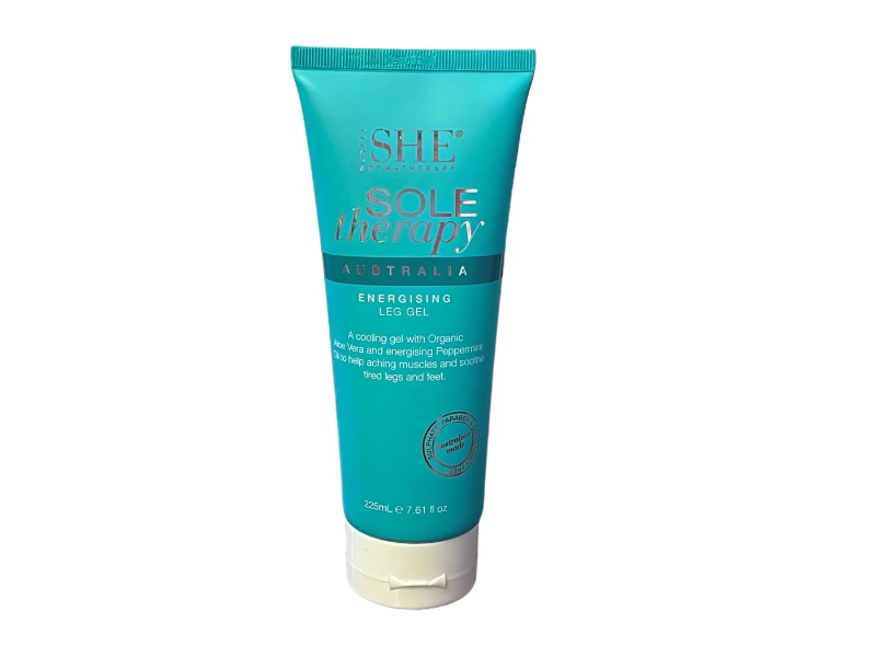 Om She Aromatherapy Sole Therapy Energising Leg Gel, 7.6 fl oz/225 mL