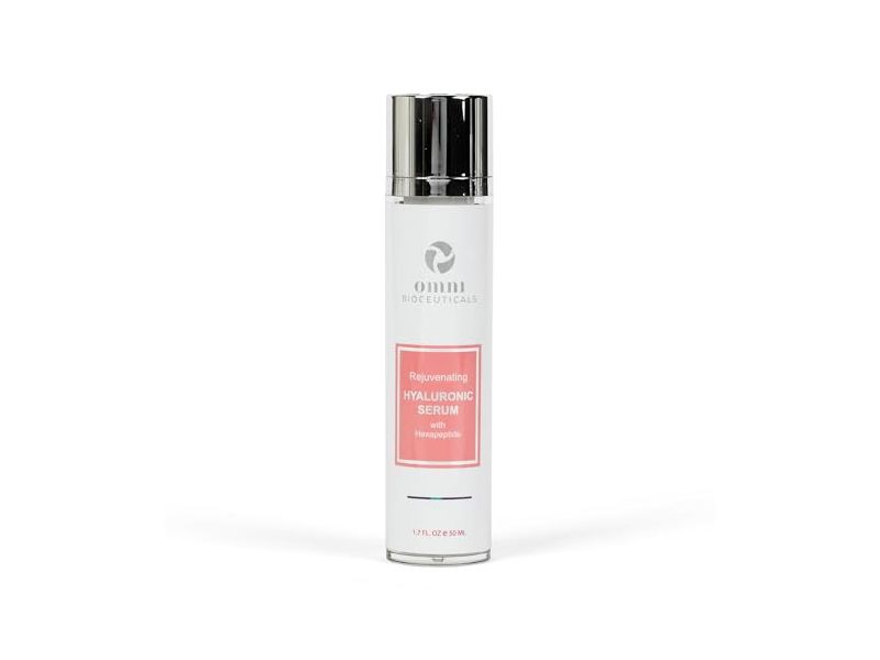 Omni Bioceuticals Rejuvenating Hyaluronic Serum, Hexapeptides, 1.7 fl oz/50 mL