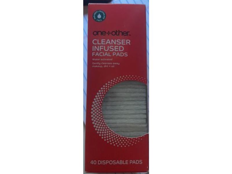 One+Other Cleanser Infused Facial Pads, 40 Count