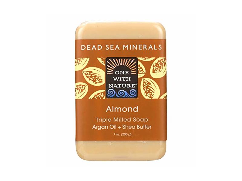 One With Nature Dead Sea Minerals Triple Milled Soap, Almond, 7 oz/200 g