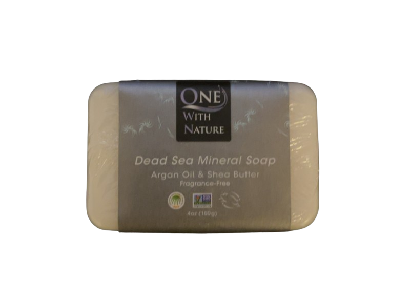 One With Nature Dead Sea Mineral Soap, Argan Oil & Shea Butter, 4 oz/100 g