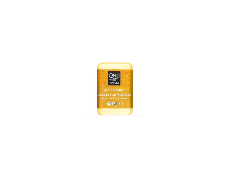 One With Nature Dead Sea Mineral Soap, Lemon Sage, 4 oz/100 g, Pack Of 3
