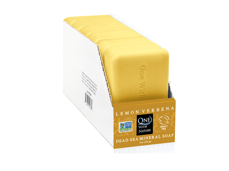 One With Nature Dead Sea Mineral Soap, Lemon Verbena, 4 oz/114 g