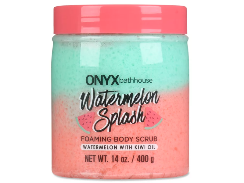 Onyx Bath House Foaming Body Scrub, Watermelon Splash, 14 oz/400 g