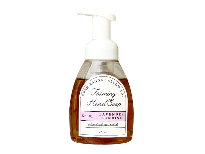 Open Range Tallow Co. Foaming Hand Soap, Lavender Sunrise, 8 fl oz