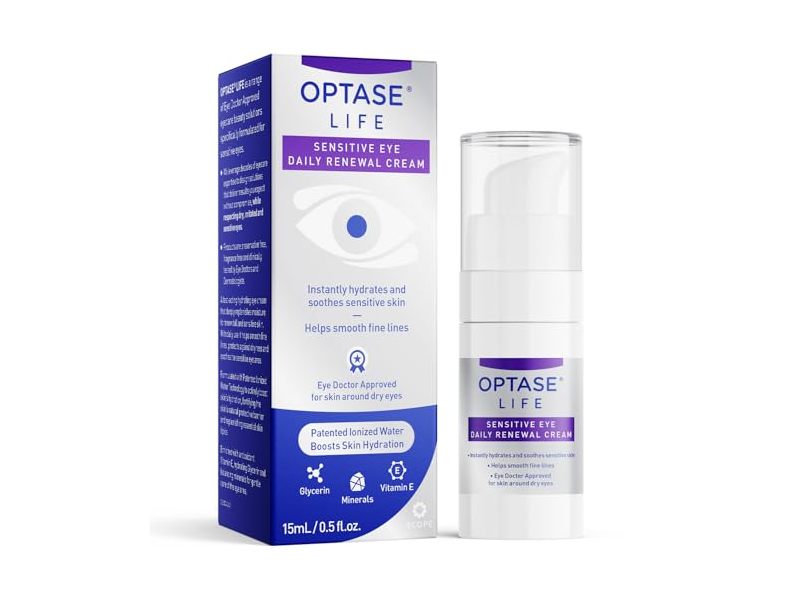 Optase Life Sensitive Eye Daily Renewal Cream, 0.5 fl oz/15 mL