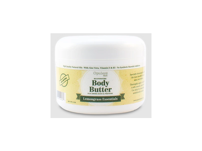Opulent Blends Rejuvenating Body Butter, Lemongrass Essentials, 8 oz