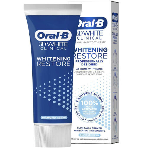 3dwhite Clinical Whitening Restore Diamond Clean Toothpaste