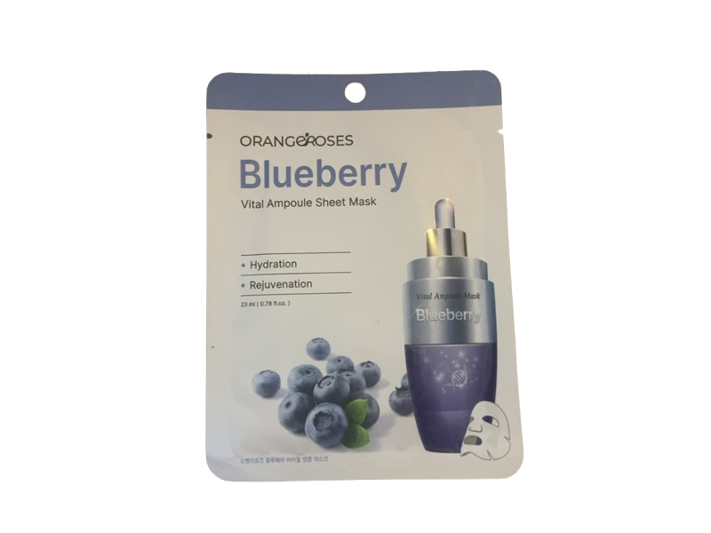 Orangeroses Vital Ampoule Sheet Mask, Blueberry, 0.78 fl oz/23 mL