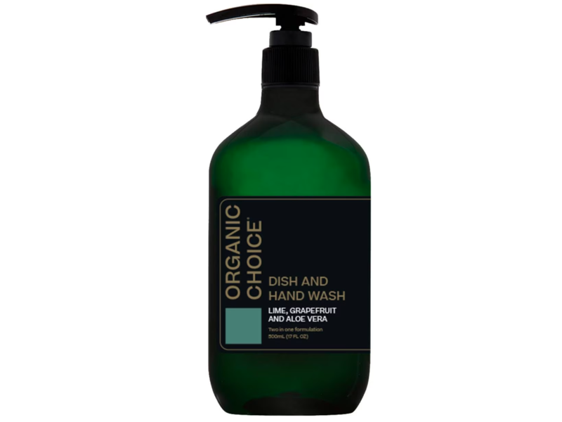 Organic Choice Dish & Hand Wash Liquid, Lime, Grapefruit & Aloe Vera, 17 fl oz/500 mL
