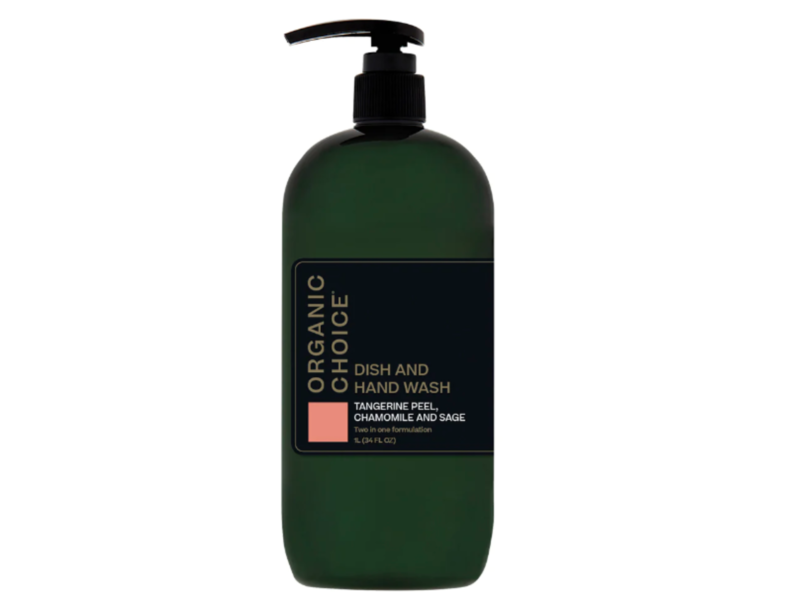 Organic Choice Dish & Hand Wash, Tangerine Peel + Chamomile & Sage, 34 fl oz/1 L