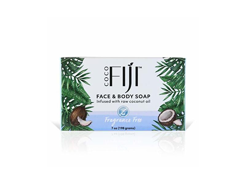 Organic Fiji Coco Fiji Face & Body Soap, Fragrance Free, 7 oz/198 g