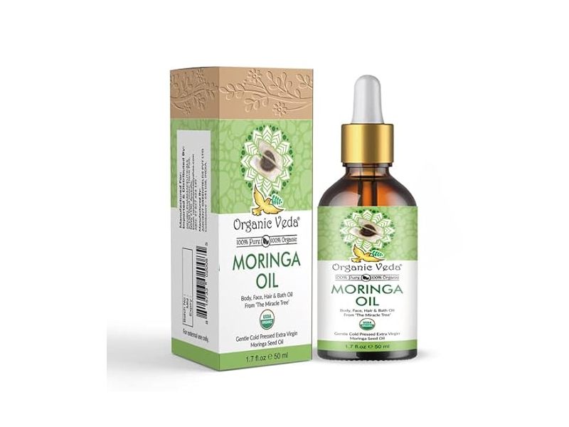 Organic Veda Moringa Oil, Moringa Seed Oil, 1.7 fl oz/50 mL