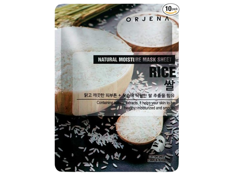 Orjena Natural Moisture Mask Sheet, Rice, 0.78 fl oz/23 mL