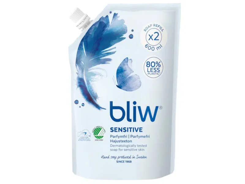 Orkla Bliw Sensitive Liquid Soap Refill, 600 mL