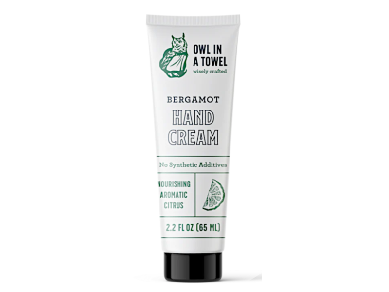 Owl In A Towel Nourishing Bergamot Hand Cream, Aromatic Citrus, 2.2 fl oz/65 mL