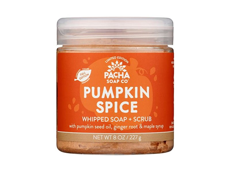 Pacha Soap Co Whipped Soap + Scrub, Pumpkin Spice, 8 oz/227 g