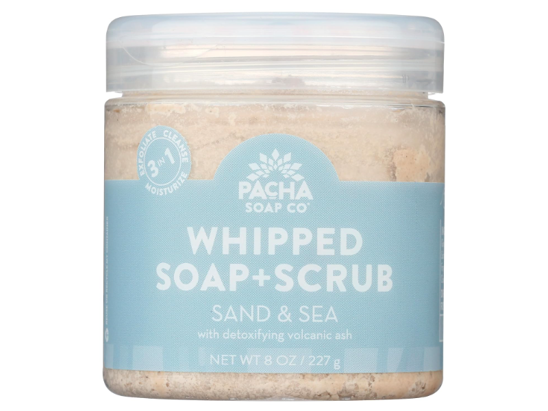 Pacha Soap Co Whipped Soap + Scrub, Sand & Sea, 8 oz/227 g