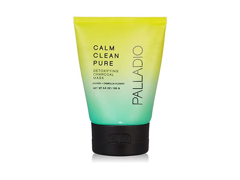 Palladio Calm Clean Pure Charcoal mask, Papaya + Camellia Leaf, 3.5 oz/100 g