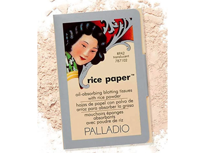 Palladio Rice Paper Oil-Absorbing Blotting Tissues, Translucent RPA2, 0.35 oz/10 g, 40 Count