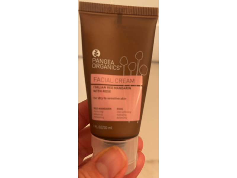 Panega Organics Facial Cream, Italian Red Mandrin, Rose, 1 fl oz/30 mL
