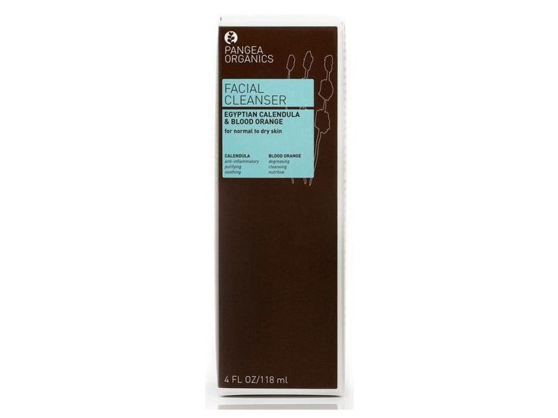Pangea Organics Facial Cleanser, Egyptian Calendula & Blood Orange, 4 fl oz/118 mL