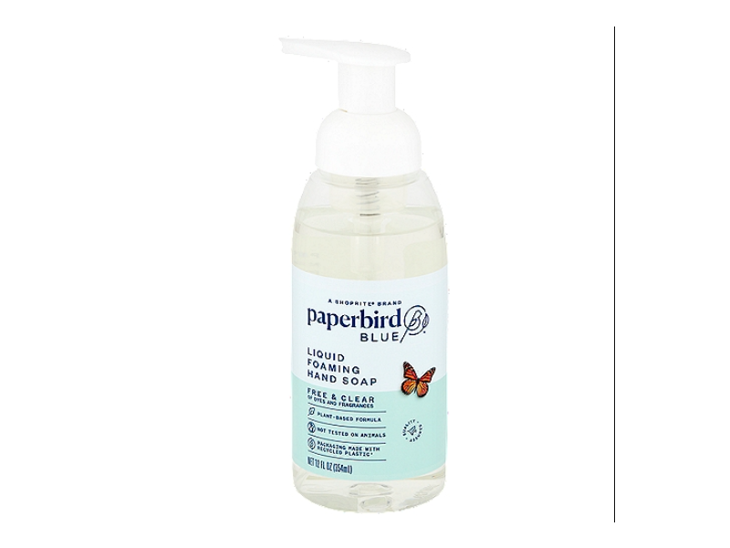Paperbird Blue Liquid Foaming Hand Soap, Free & Clear, 12 fl oz/354 mL