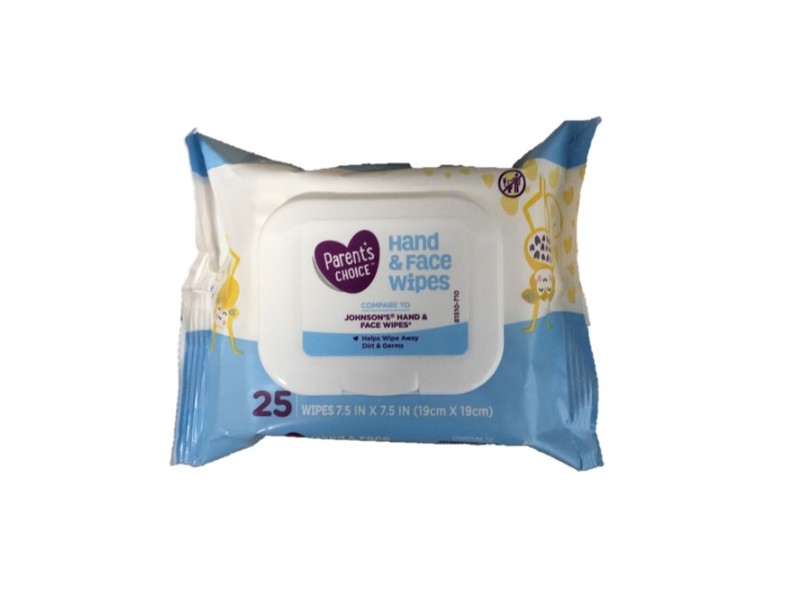 Parent's Choice Hand & Face Wipes, 25 Count