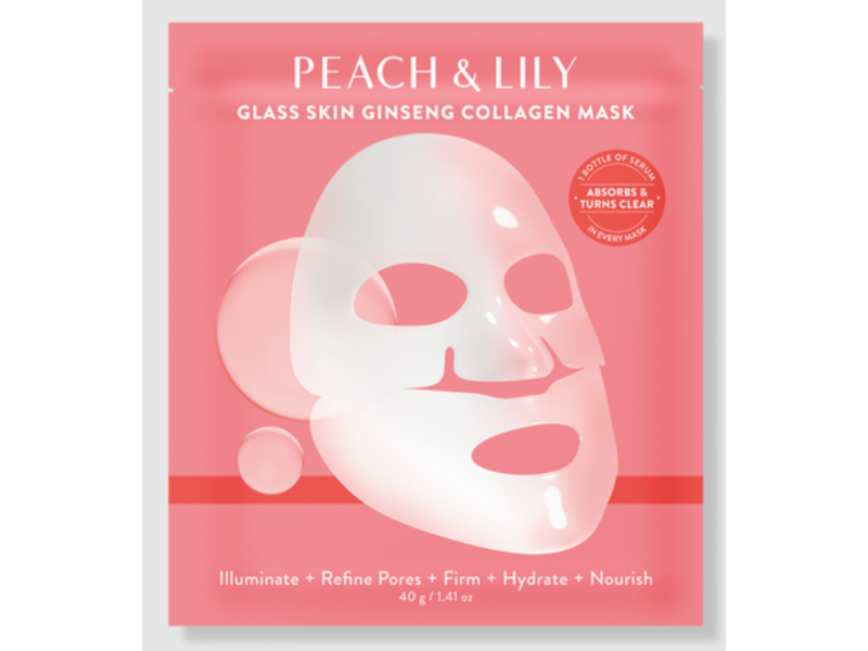 Peach & Lily Glass Skin Ginseng Collagen Mask, 1.41 oz/40 g, 7 Count