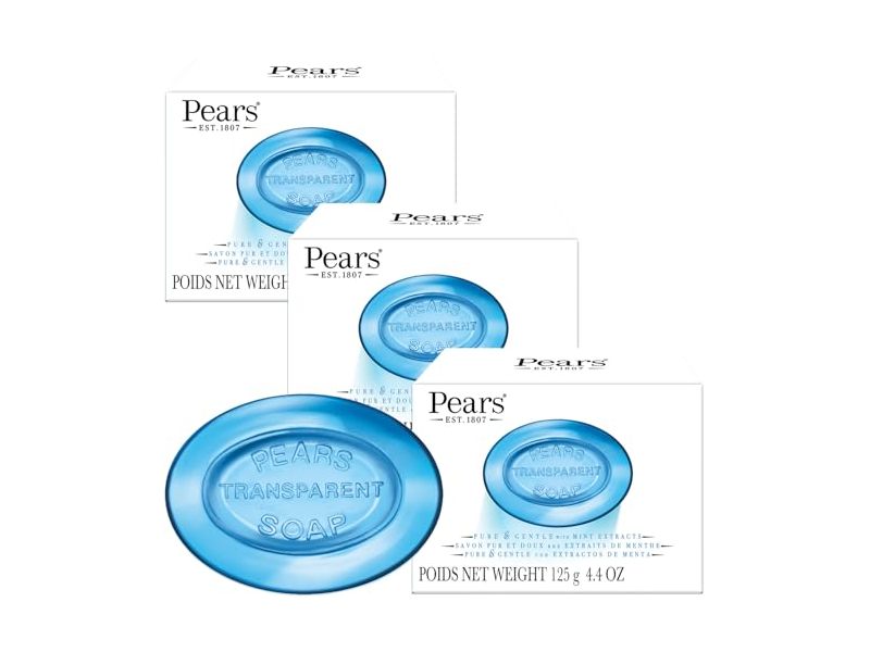 Pears Glycerin Soap, Mint, 4.4 oz/125 g