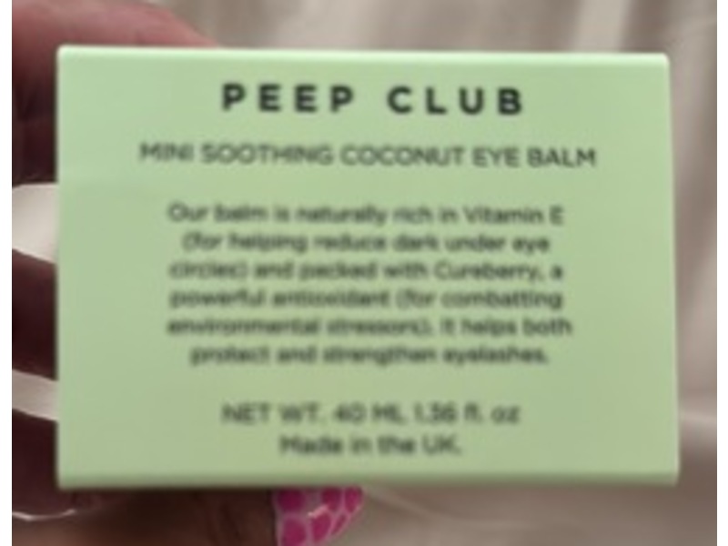 Peep Club Soothing Coconut Eye Balm, 1.36 fl oz/40 mL