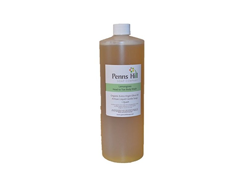 Penns Hill Organic Extra Virgin Olive Oil Liquid Castile Soap, Lemongrass, 8 fl oz