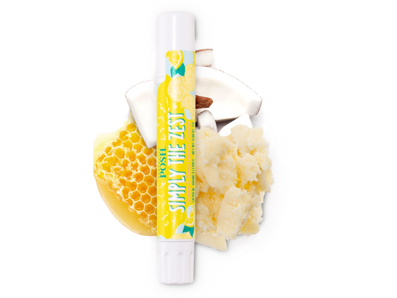 Perfectly Posh Simply the Zest Lip Balm, Sweet & Zesty Lemon Cookie, 0.08 oz/2 g