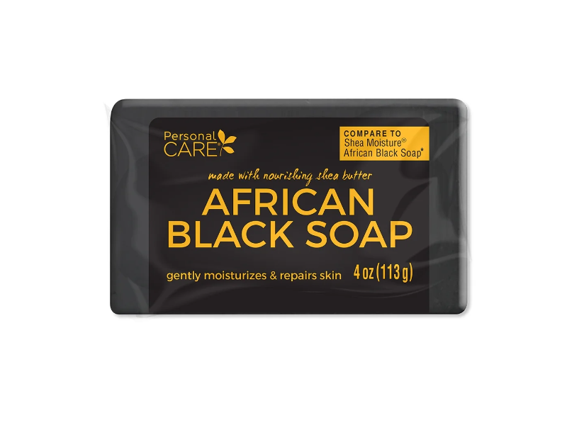 Personal Care African Black Soap, Shea Butter, 4 oz/113 g
