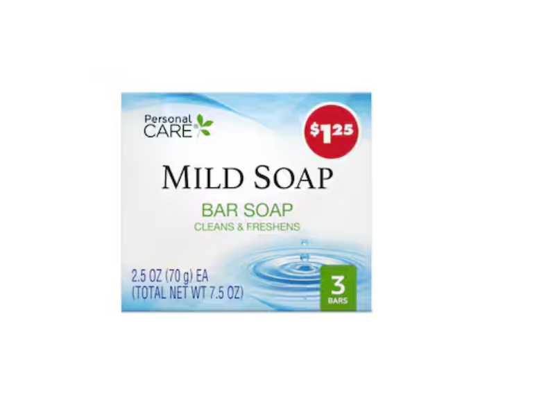 Personal Care Mild Bar Soap, Cleans & Freshens, 2.5 oz/70 g, Pack Of 3