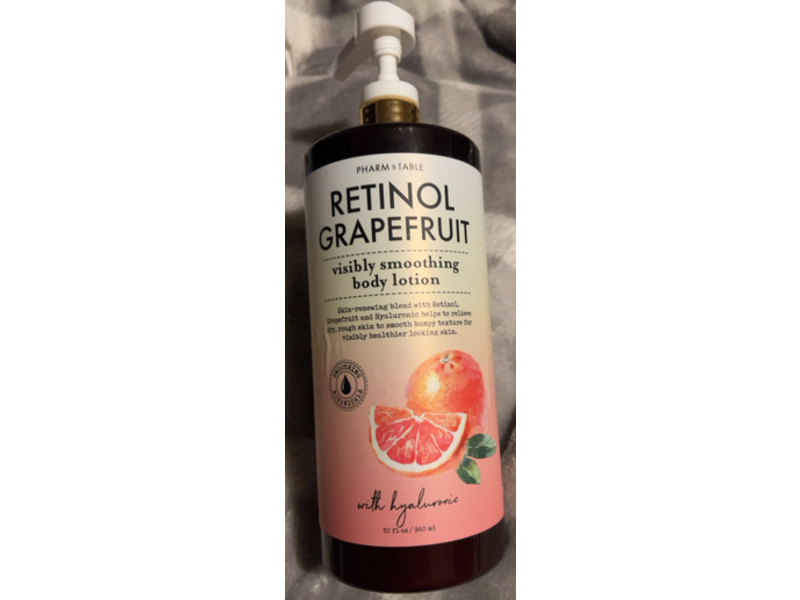 Pharm to Table Retinol Grapefruit Visibly Smoothing Body Lotion, Hyaluronic, 32 fl oz/960 mL
