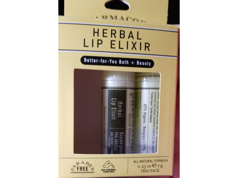 Pharmacopia Herbal Lip Elixir, 0.25 oz/7 g, Pack Of 3