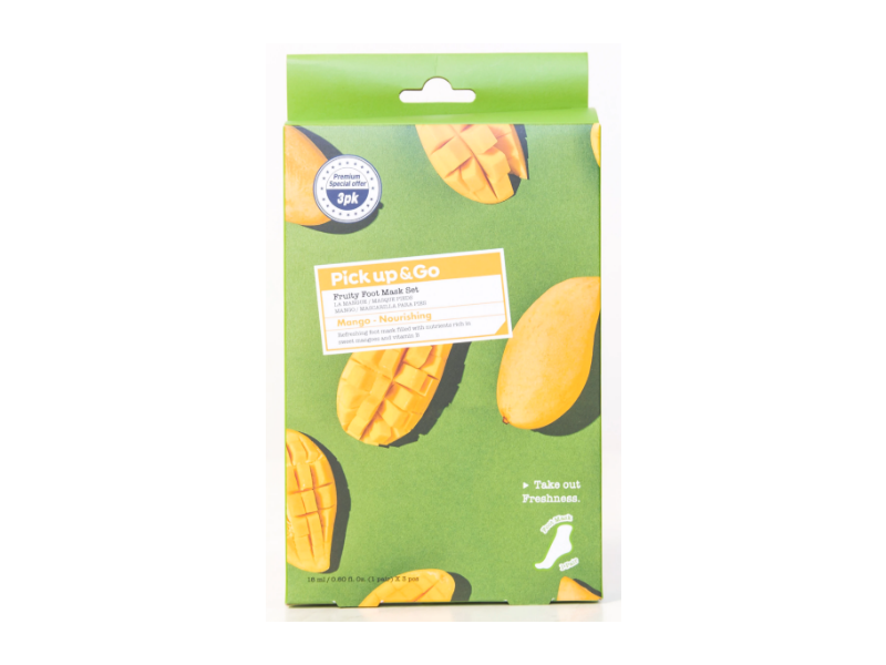 Pick Up & Go Fruity Foot Mask Set, Mango-Nourishing, 0.60 fl oz/18 mL