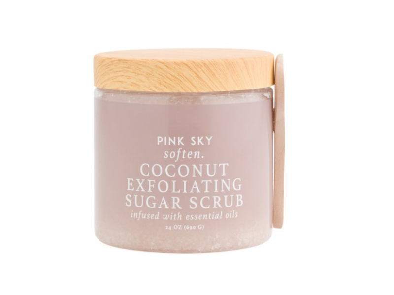 Pink Sky Soften Exfoliating Sugar Scrub, Coconut, 24 oz/690 g